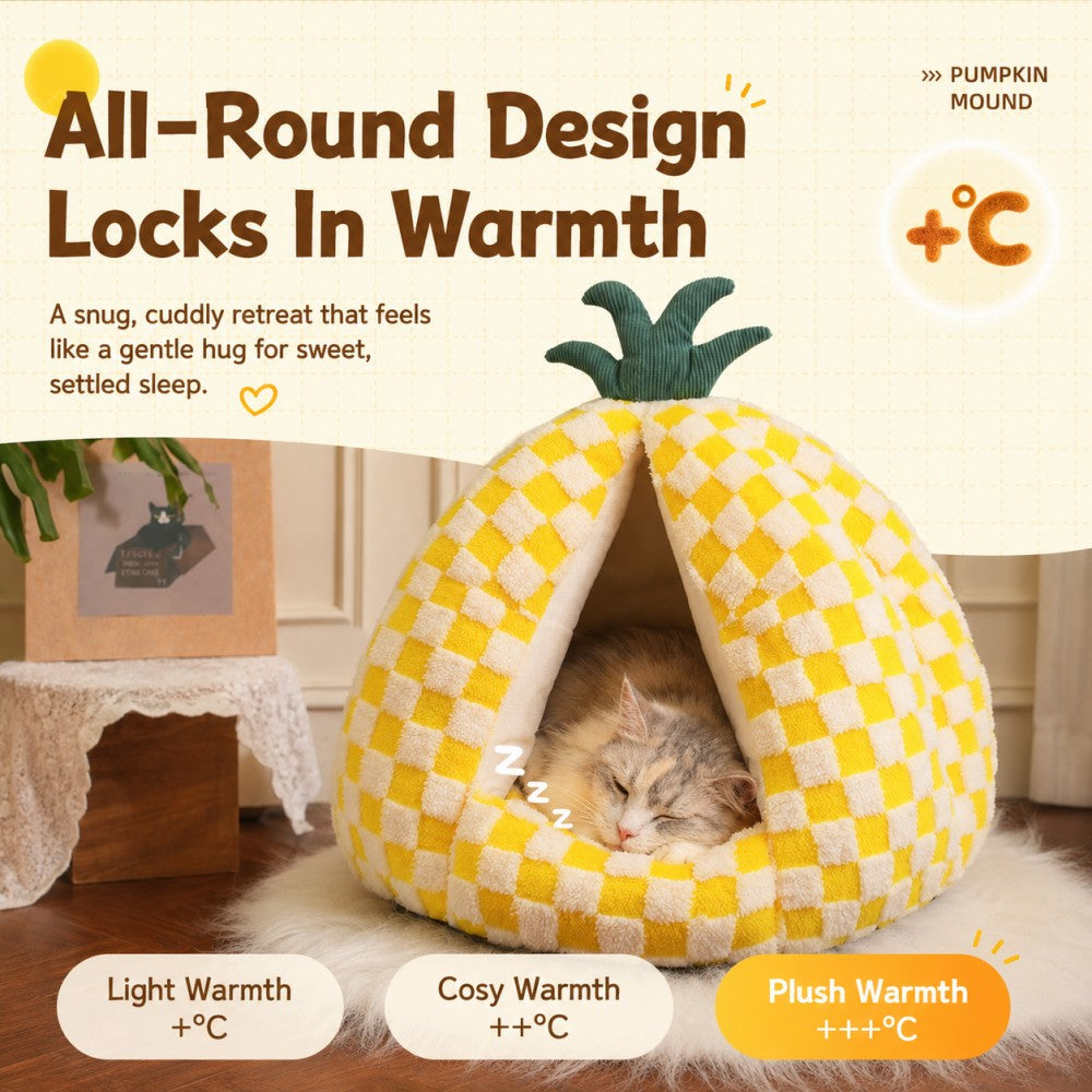Enclosed Cat Bed Cozy Warm House