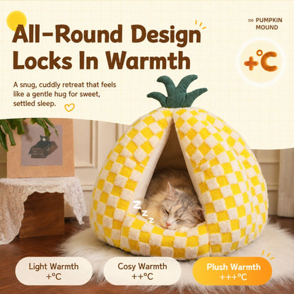 Enclosed Cat Bed Cozy Warm House