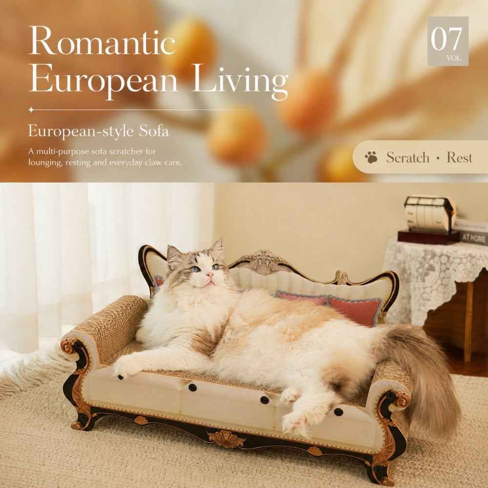Cat Scratcher Lounge Sofa Corrugated Cardboard