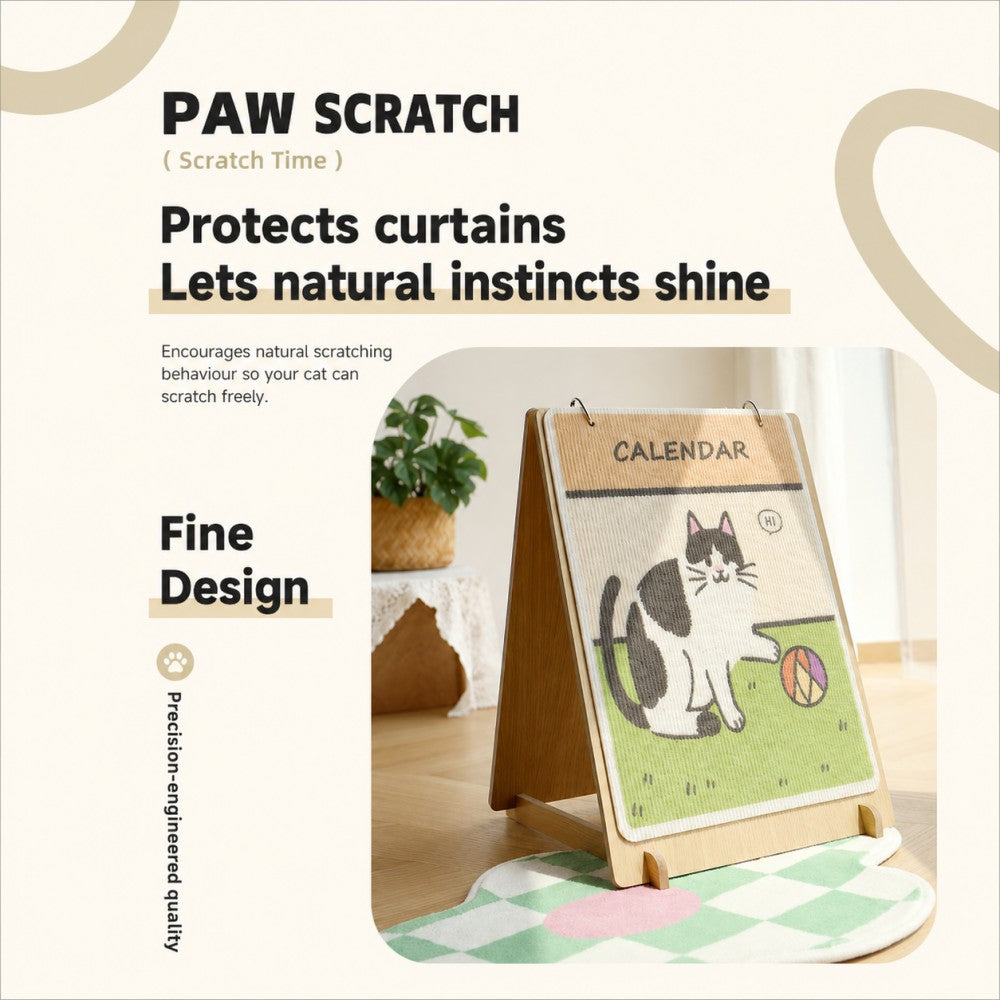 Calendar Cat Scratching Board Standing Toy
