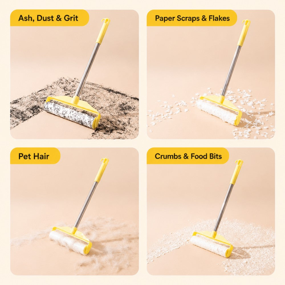 Long Handle Cat Hair Remover Lint Roller with Refills