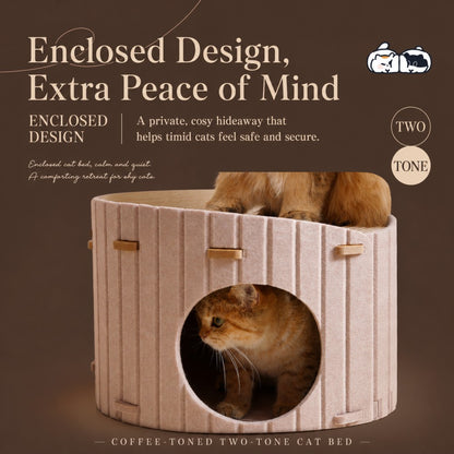 Felt Cat House Double Layer Scratcher Condo