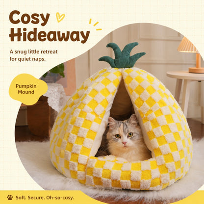 Enclosed Cat Bed Cozy Warm House