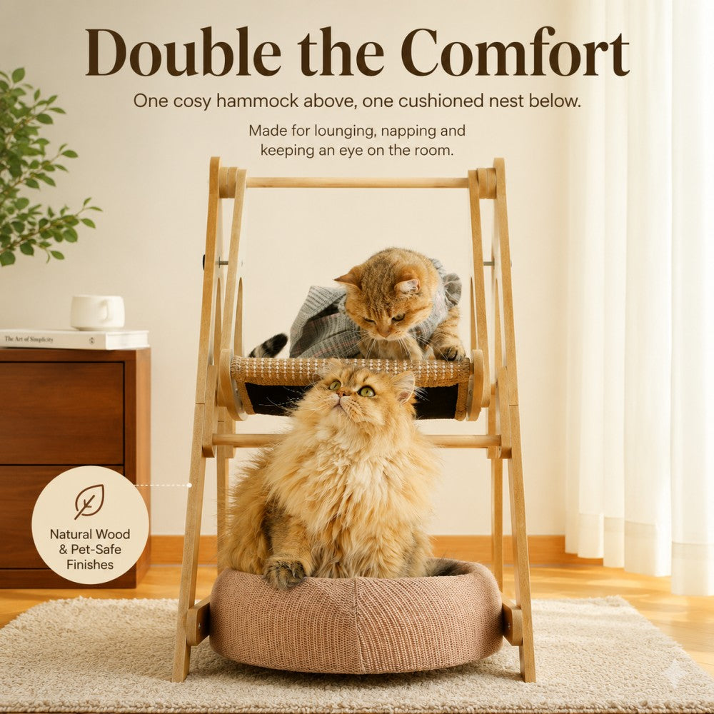 A Frame Double Layer Cat Rocking Bed