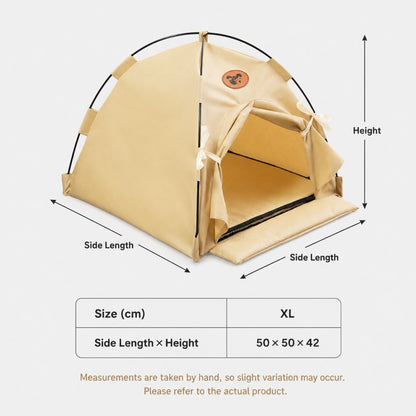 Summer Foldable Tent Pet Bed with Removable Cushion and Door Flap