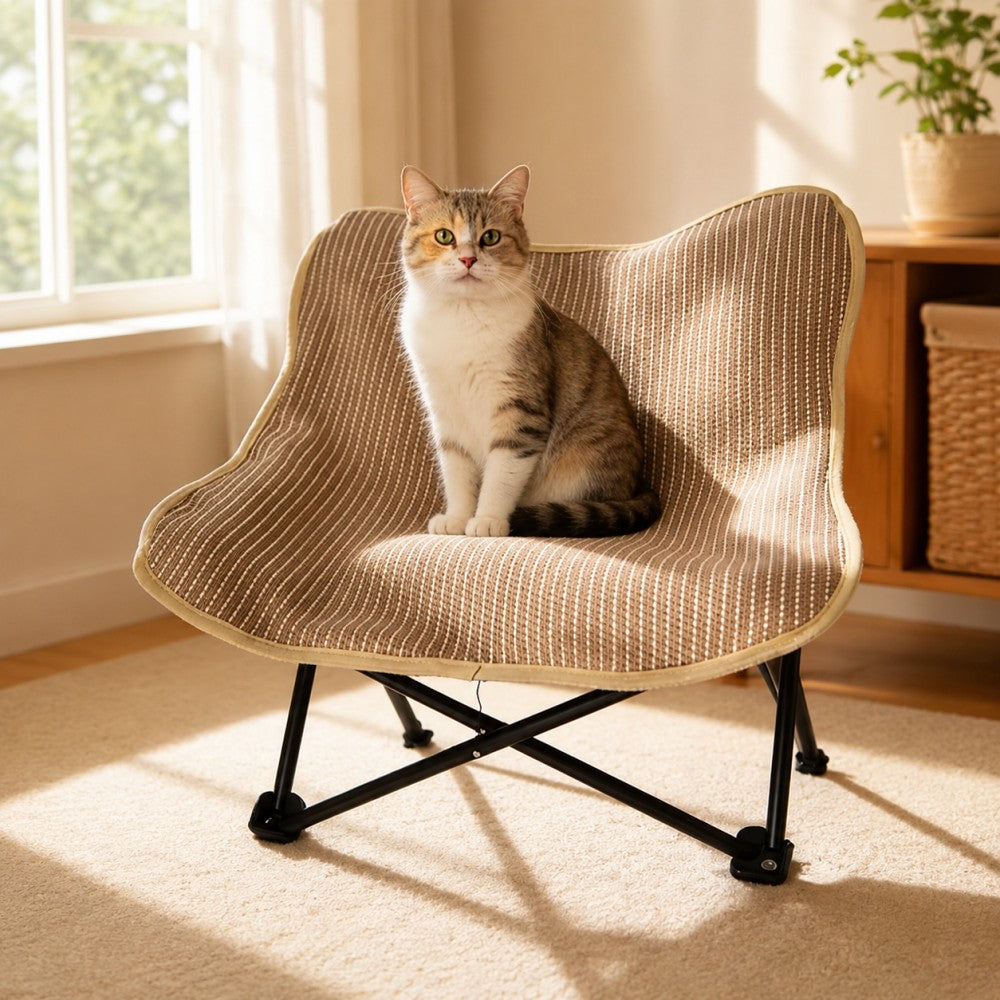 Large Sisal Cat Scratcher Lounge Foldable Cat & Dog Bed 53*53cm