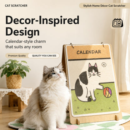 Calendar Cat Scratching Board Standing Toy