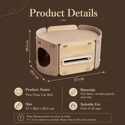 Felt Cat House Double Layer Scratcher Condo