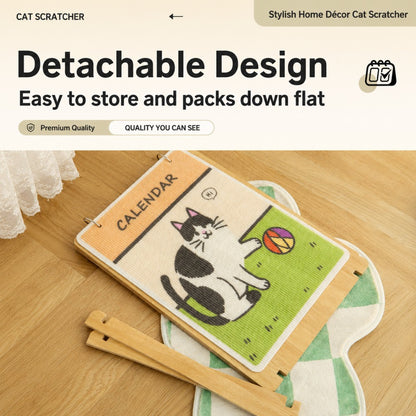 Calendar Cat Scratching Board Standing Toy