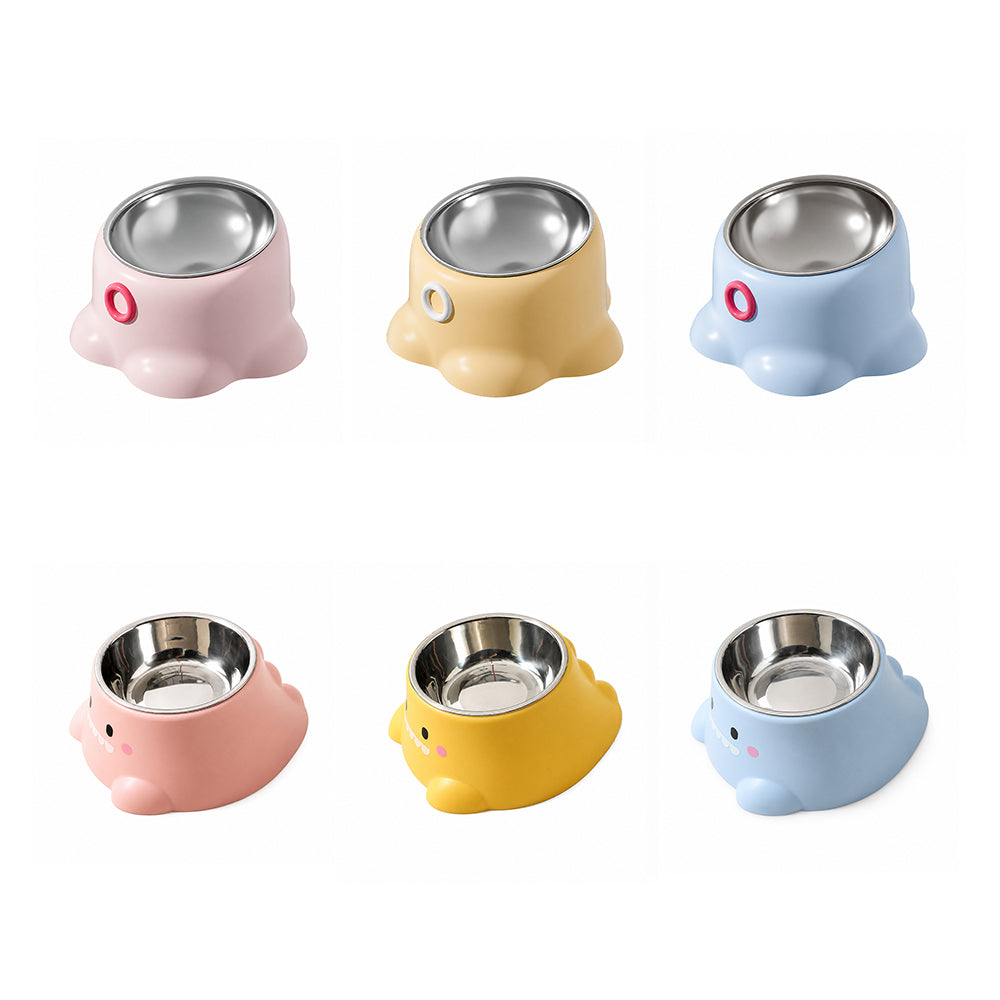 Stainless Steel Pet Bowl – Anti-Slip, Slanted, Neck-Friendly