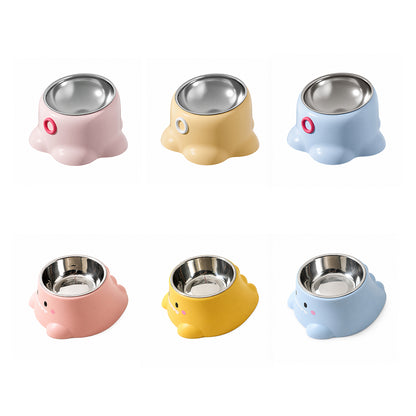 Stainless Steel Pet Bowl – Anti-Slip, Slanted, Neck-Friendly