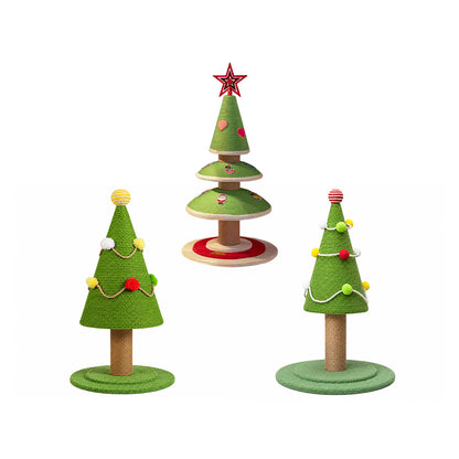 Christmas Cat Tree with Bed & Sisal Scratching Post