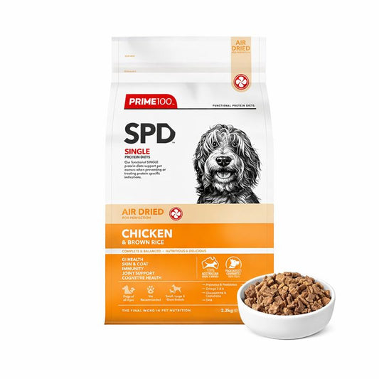 PRIME100 SPD Air Dried Chicken & Brown Rice Adult Dog Food 2.2kg