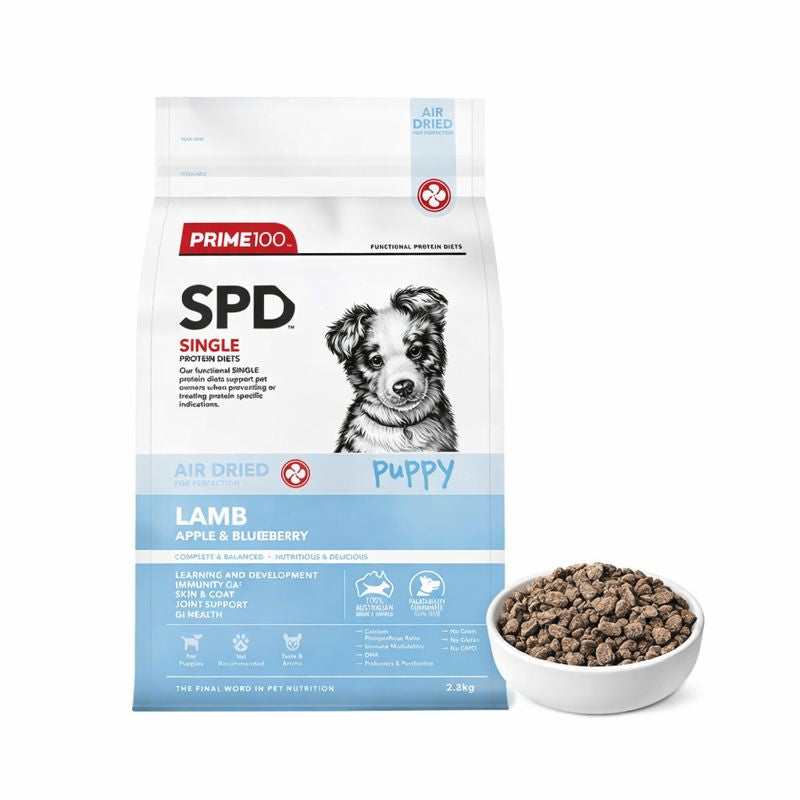PRIME100 Lamb Air Dried Apple & Blueberry Puppy Dog Food 2.2kg