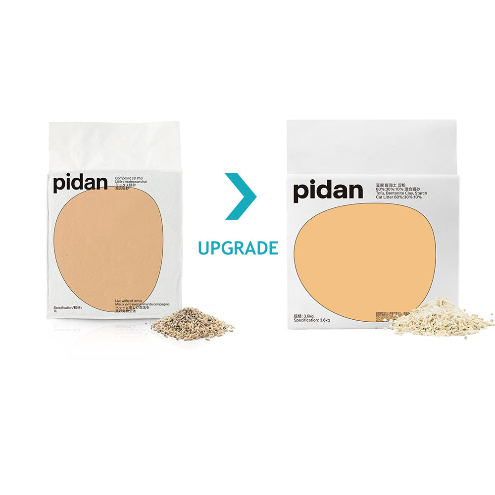 PIDAN Composite Cat Litter - 7L/3.6Kg(Tofu Litter 60%+Bentonite Clay 30%+Starch Litter 10%)