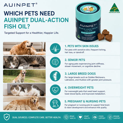AUINPET Brain + Eye Support DHA Chews For Dogs & Cats 180g