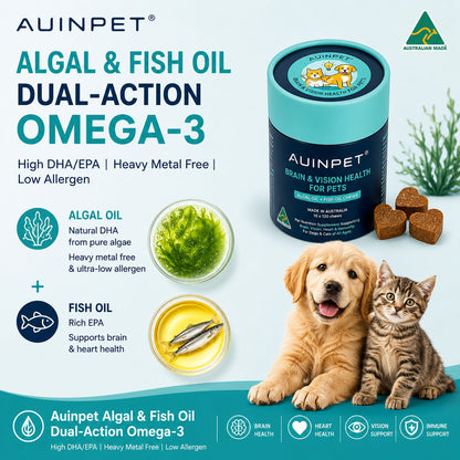 AUINPET Brain + Eye Support DHA Chews For Dogs & Cats 180g