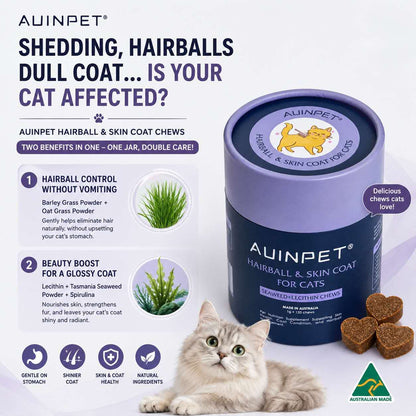 AUINPET Skin + Coat Seaweed & Lecithin For Cats 120g
