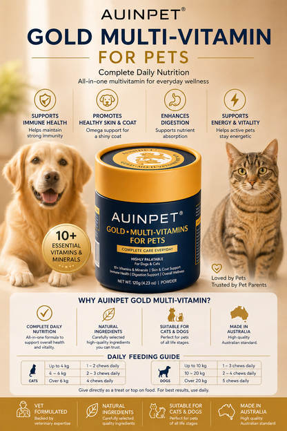AUINPET Multi - Vitamins Complete Care Chews For Dogs & Cats 180g