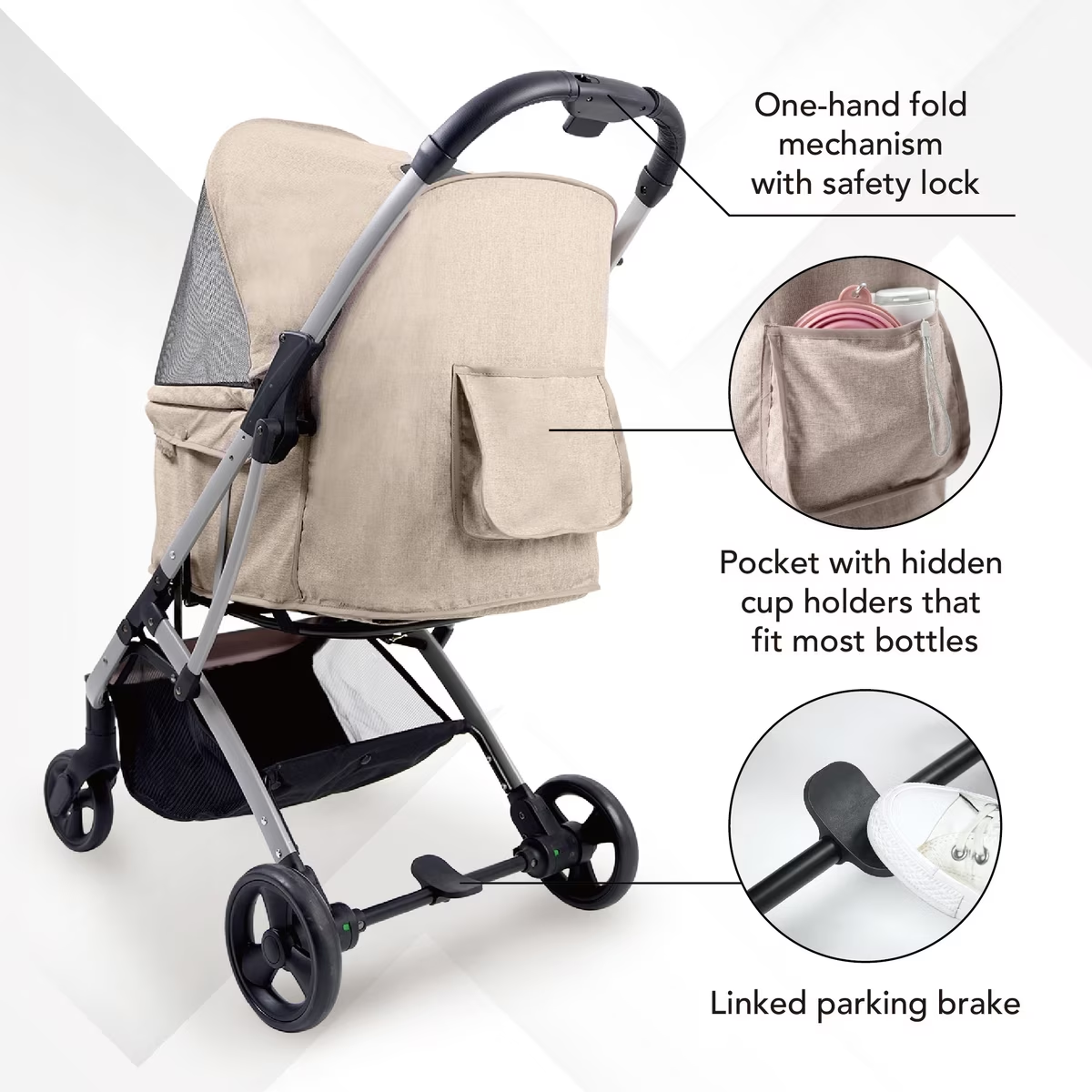 IBIYAYA Speedy Fold Pet Buggy Evolution New & Improved Pet Stroller