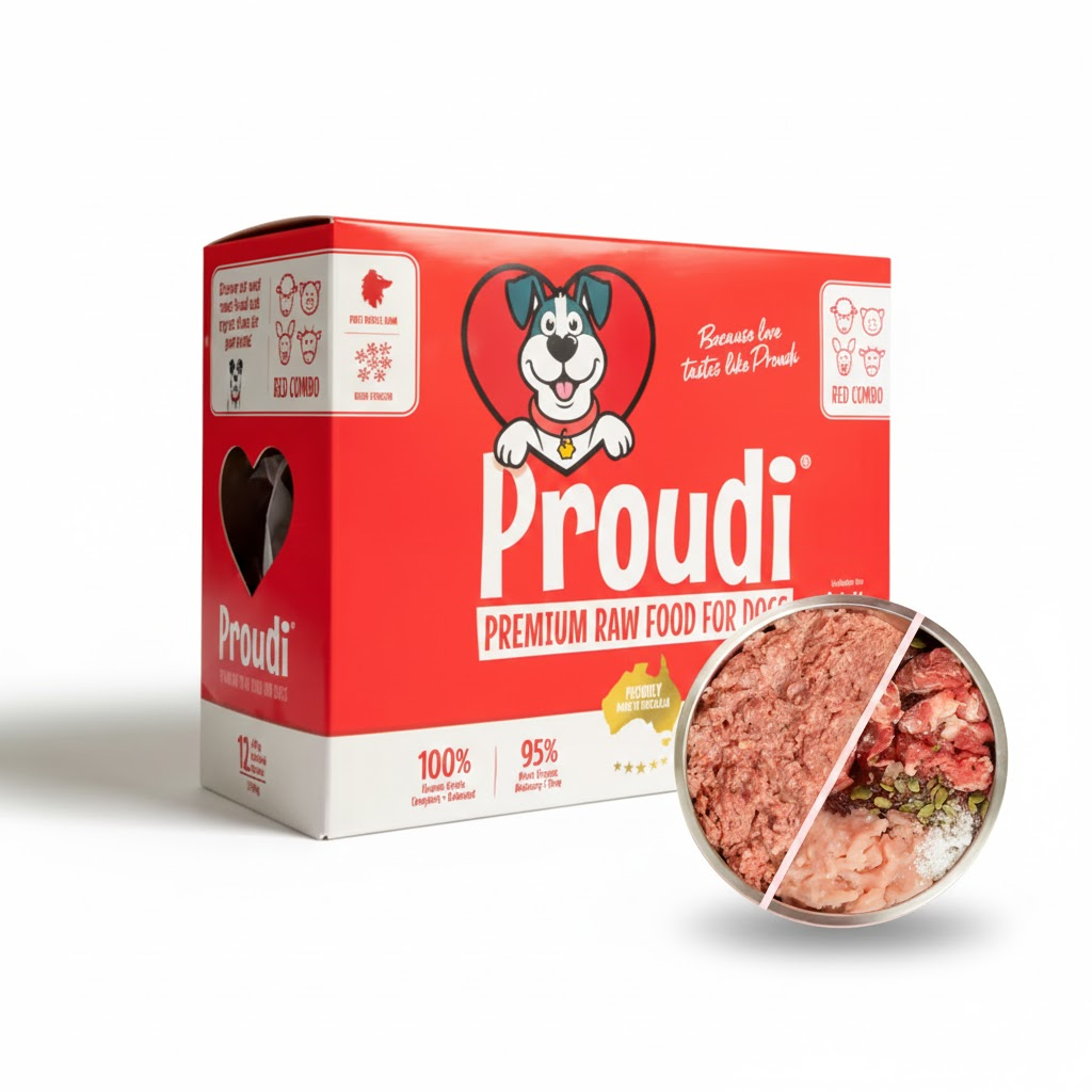 PROUDI Premium Frozen Red Combo Raw Dog Food 2.4Kg