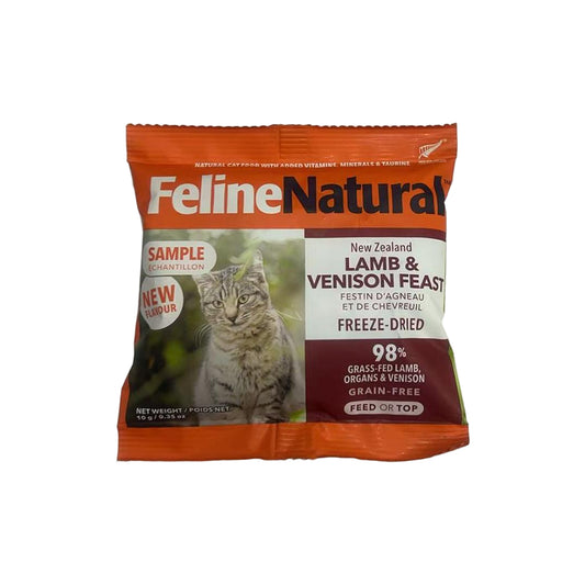 【Sample】FELINE NATURAL Lamb & Venison Feast Freeze Dried Cat Food 10g