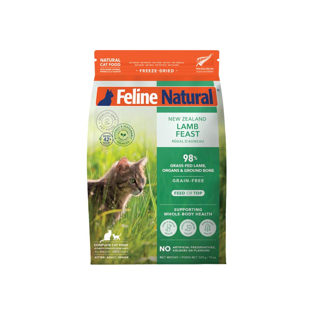 FELINE NATURAL Lamb Freeze Dried Cat Food 320g | Cat Foods – Petso