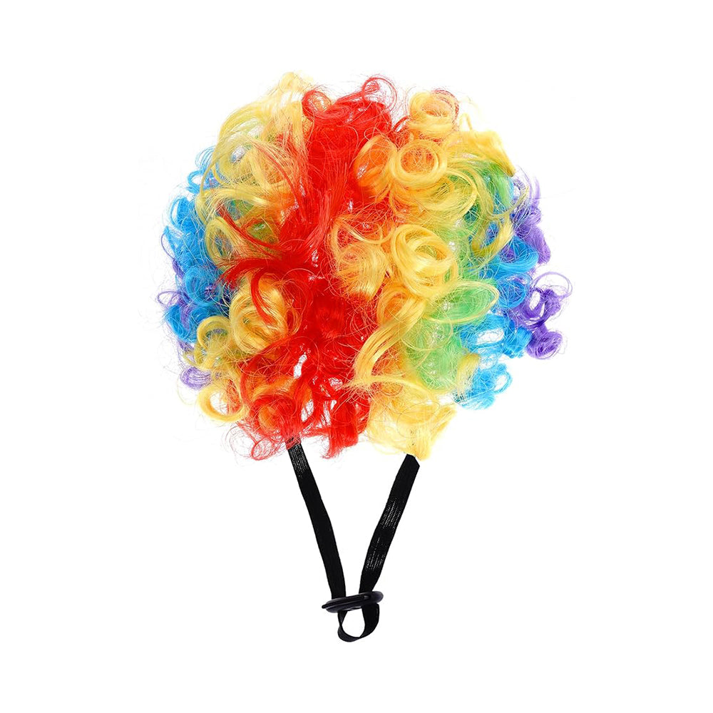 PETSO Rainbow Afro Wig Costume for Cats & Dogs