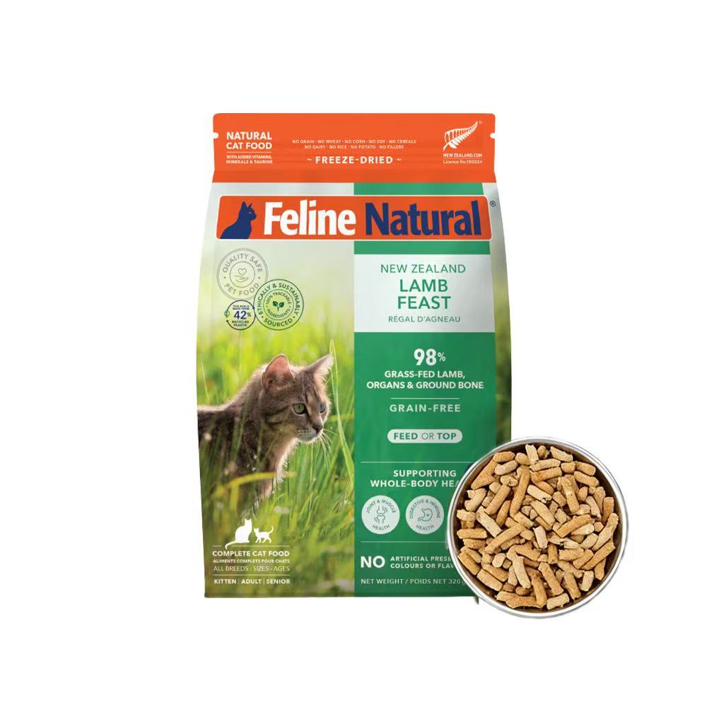 FELINE NATURAL Lamb Freeze Dried Cat Food 320g
