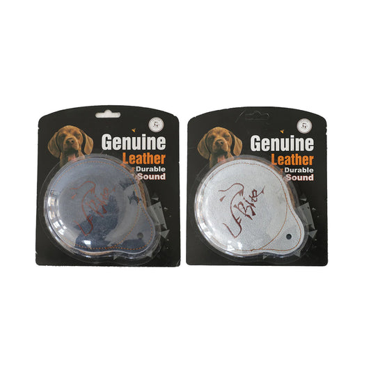 Durable Leather Dog Training Frisbee Interactive Toy