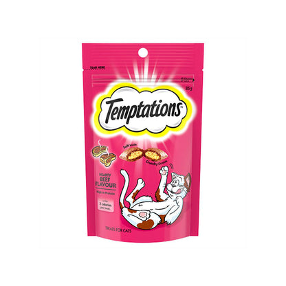【EXP-05/03/2026】TEMPTATIONS Snacks Hearty Beef Cat Treats 85g