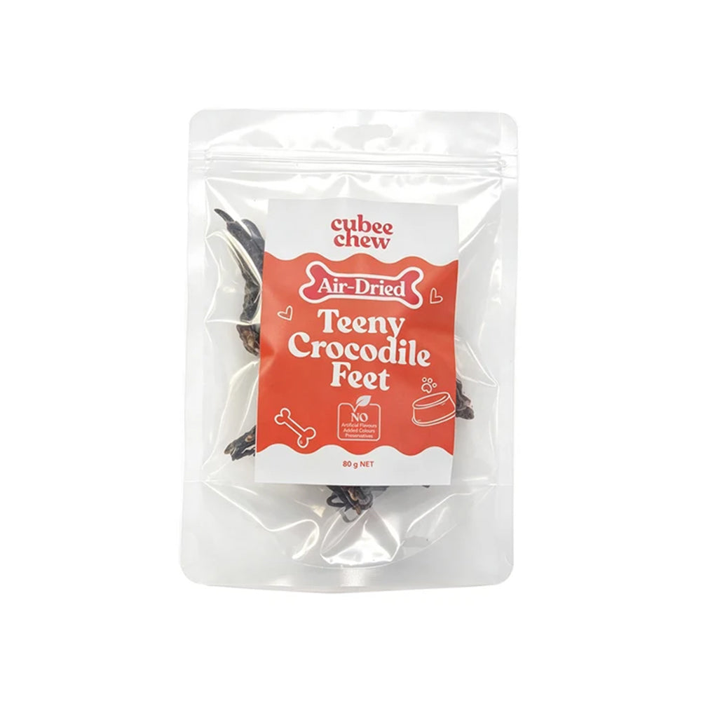 Cubee Chew Air-Dried Teeny Crocodile Feet Dog Treats 80g