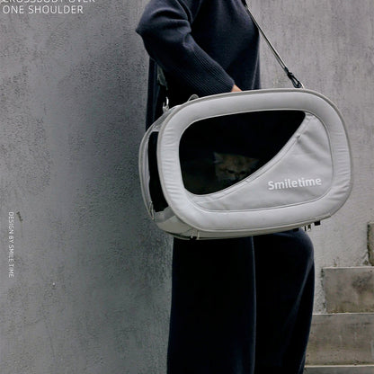 SMILE TIME Modern Grey Pet Carrier 48x27x34cm