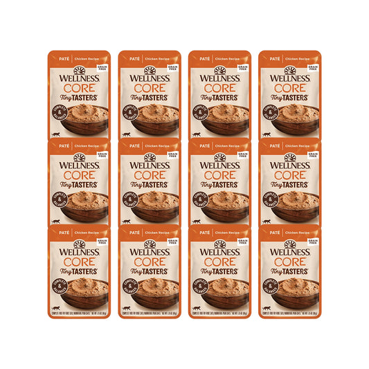 WELLNESS Core Tiny Tasters Smooth Pate Chicken Wet Cat Food 50g x 12