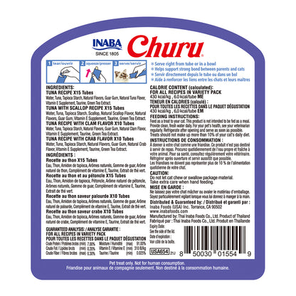 INABA Churu Tuna Seafood Varieties 700g (14g x 50) USA-654B