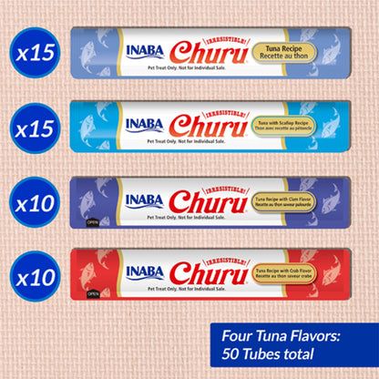 INABA Churu Tuna Seafood Varieties 700g (14g x 50) USA-654B
