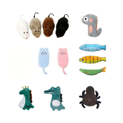 Cat Toy Plush Crinkle Sound Interactive Chew Toy