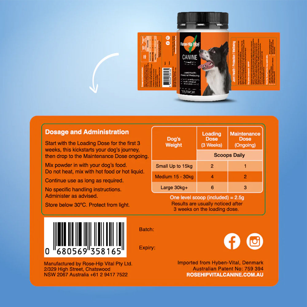 ROSEHIP Canine Vital Canine Powder For Dogs