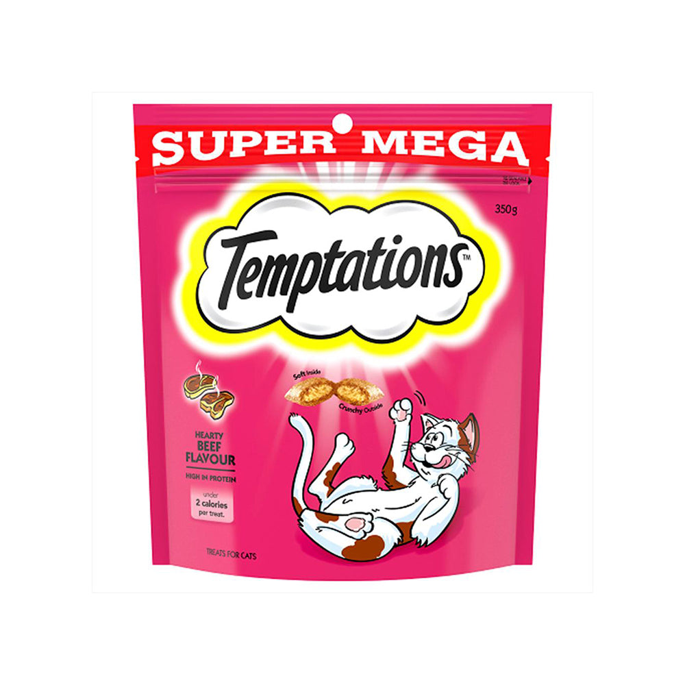 TEMPTATIONS Snacks Hearty Beef Cat Treats | Petso Au