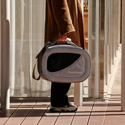 SMILE TIME Modern Grey Pet Carrier 48x27x34cm