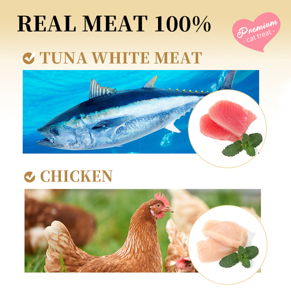 CAT FOREST Puree Chicken & Salmon/Shrimp Cat Treats 12g x 48