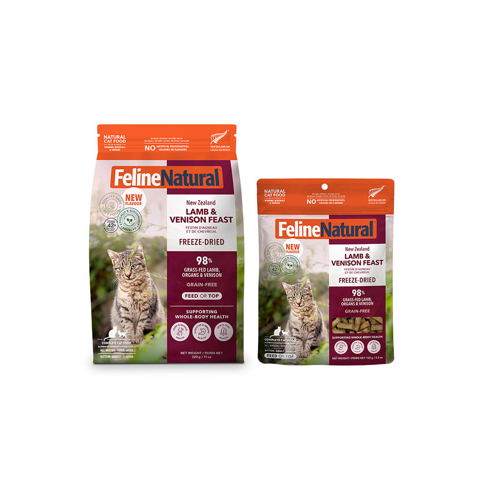 FELINE NATURAL Lamb & Venison Freeze Dried Cat Food