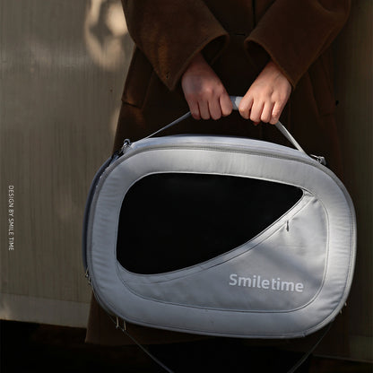 SMILE TIME Modern Grey Pet Carrier 48x27x34cm