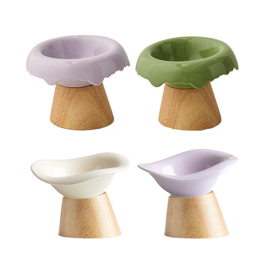 Split Ceramic Pet Slanted High Bowl - 250ml
