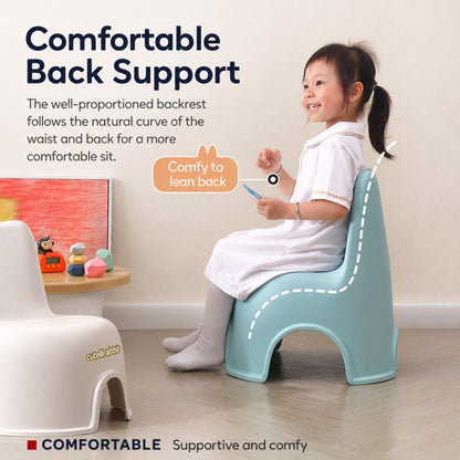 Children’s Cartoon Bunny Plastic Stool – Large Stackable Chair