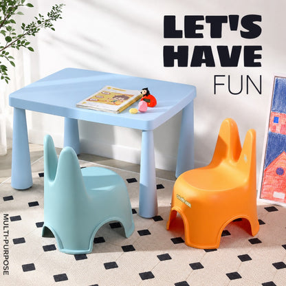 Children’s Cartoon Bunny Plastic Stool – Large Stackable Chair