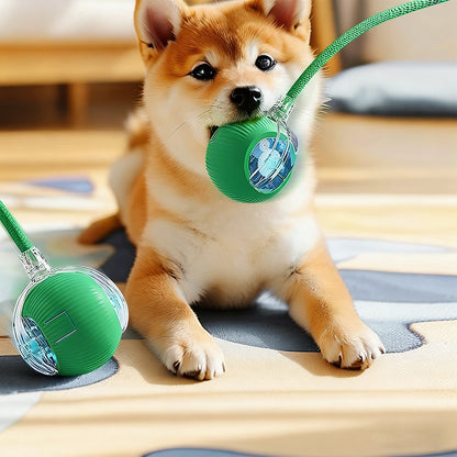Smart Interactive Pet Ball Toy – 3 Speed Modes with Teaser Rope 1Pcs Random
