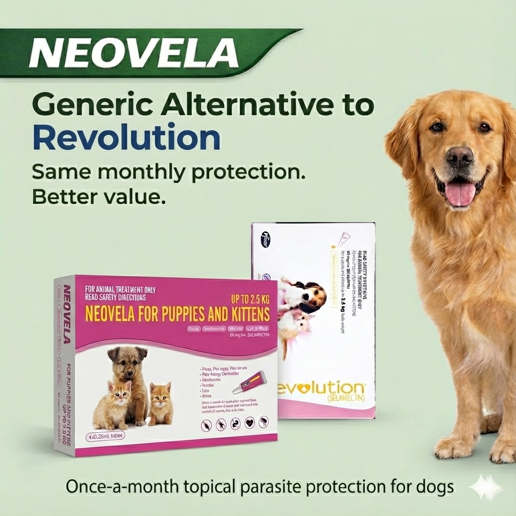 NEOVELA Flea And Worming For Puppies & Kittens Up To 2.5kg 4x0.25mL Tubes Pink