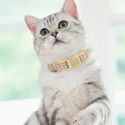 Pet Collar Personalised Engraved Cute Flower Design Adjustable