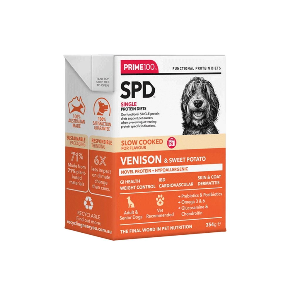 PRIME100 SPD Slow Cooked Venison & Sweet Potato Wet Dog Food
